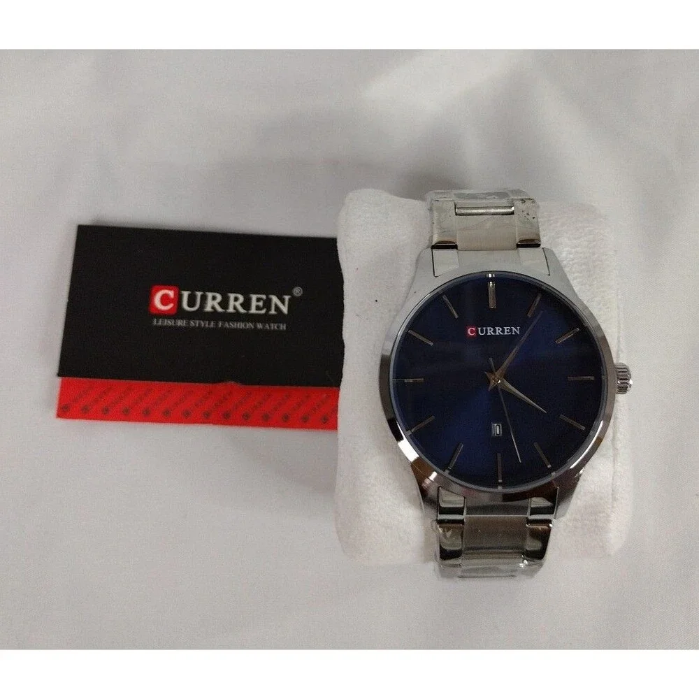 Men's Curren Fashion Watch With Date Function - Minimalist Style - Free Gift